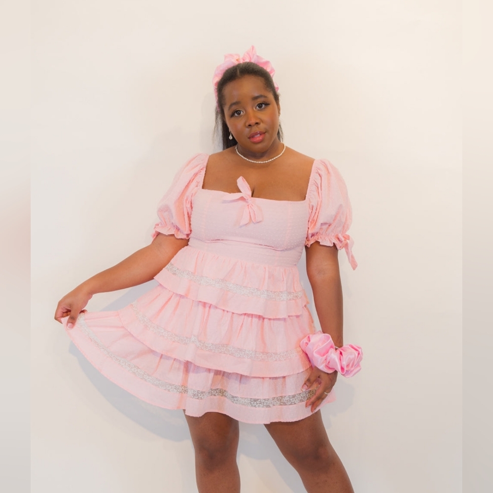 Miss Candyholic Pink Parfait Mini Dress